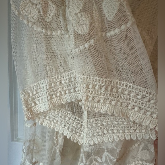 *NWT* Zaful Cream Lace Top Cover Up - Picture 4 of 6